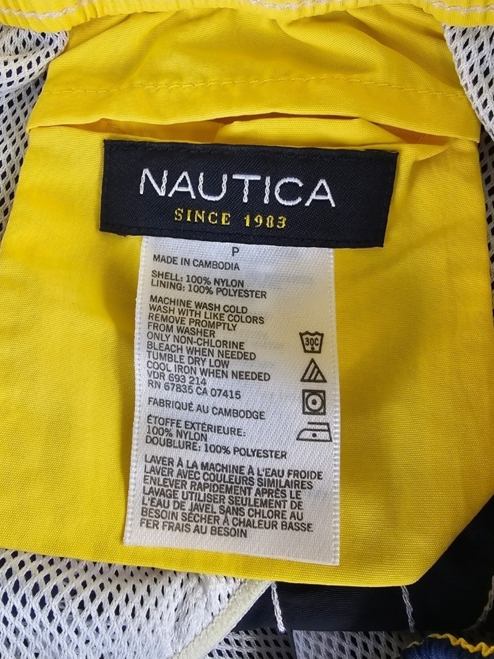 Nautica Swim Trunks Mens Small Blue Shorts - Picture 6 of 6